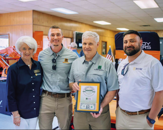 BOM Bank was proud to support MidSouth Forestry at their grand opening. Pictured are BOM’s Linda Guay, General Manager Patrick Fluitt, Owner Jon Bierbaum, and BOM’s Lance Rivers.