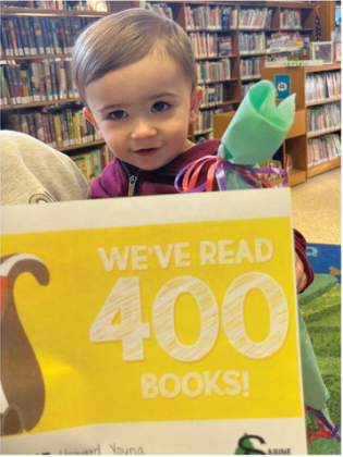 Howard Young reached a 400 book milestone in the Sabine Parish Library’s “1,000 Books Before Kindergarten” program.