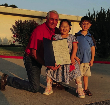 Rep. Schamerhorn presents Langton with proclamation 