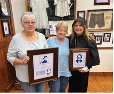Vice President Barbara Jesclard, left, and President Martha Aubert, right, welcomed President of the Library Board Donna Smith Ammons to the Louisiana Orphan Train Museum in mid-May. Also on the tour were Dean and Amanda Lambert and Kenneth Ammons, all of Many. The visit ended with a program in Many on Tuesday, July 29 at 5 p.m. in the Fellowship Hall of the First United Methodist Church of Many.
