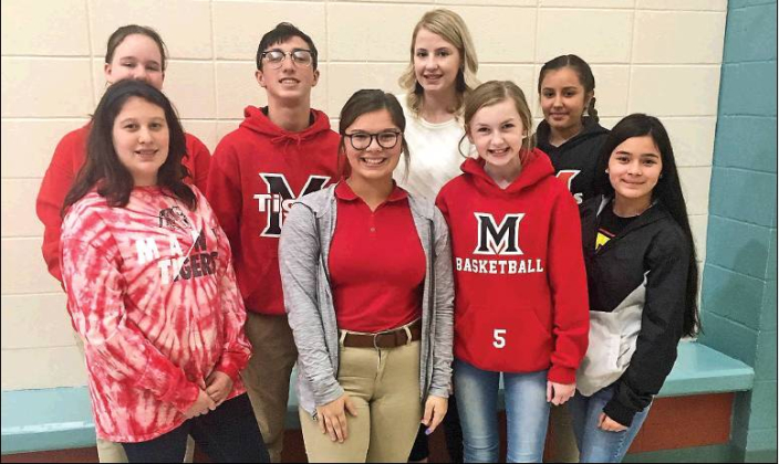 Many Junior High names 2019-2020 officers