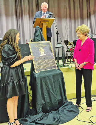Edith Palmer inducted into Sabine Hall of Fame, April 26
