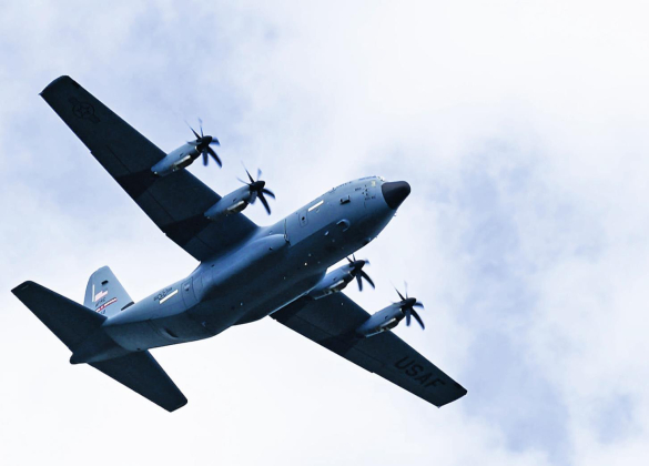 Air Force spotted over Many