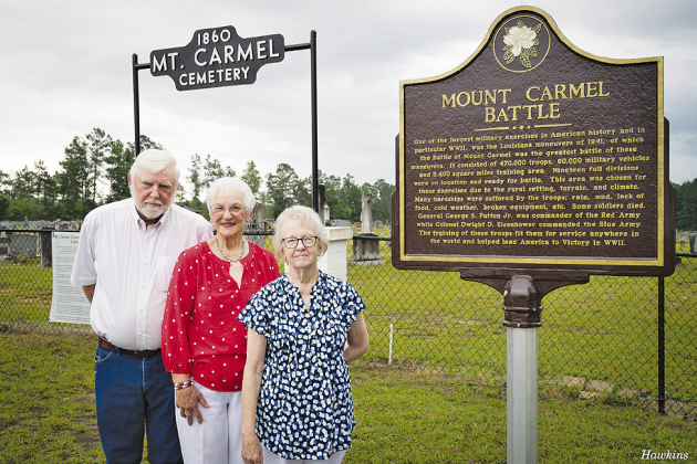 Mt. Carmel Cemetery Association Committee members, Doug Thaxton, Mary Lou McClung, and Brenda Leo.