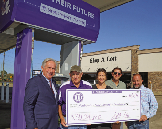 Proceeds from Lott Oil’s ‘Fuel Their Future’ pump presented to NSU Foundation