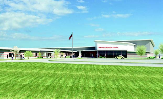 The artist’s rendering of the proposed new Many Elementary School is shown above.