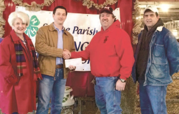 left are Linda Guay, Daniel Bennett, Darrell Simmons - Many High Ag Teacher, Chris Pearce – County Agent.