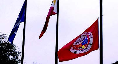 The University of Louisiana at Lafayette’s flag flew at half-mast Sunday, Feb. 15 in memory of ULL student Grant James Ingram, who died Friday, Feb. 13 after being struck by several vehicles as he was walking on I-10 near the Ambassador-Kaffery exit at 1:45 a.m