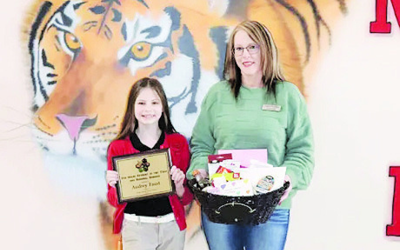 Fifth grader Audrey Faust, presented by Tanya Peterson, City Bank