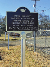 Historical marker placed at Sabine High School