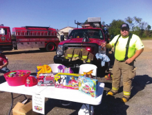 Central Sabine Fire gives Halloween treats