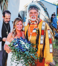 Ebarb, Tipton wed at annual Choctaw-Apache powwow