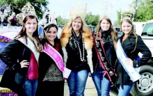 Chelsea, Lauren, Jami, and Anna with Haleigh Willis, the Louisiana Fur Queen Pageant.