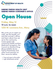 Sabine Health Unit to hold open house