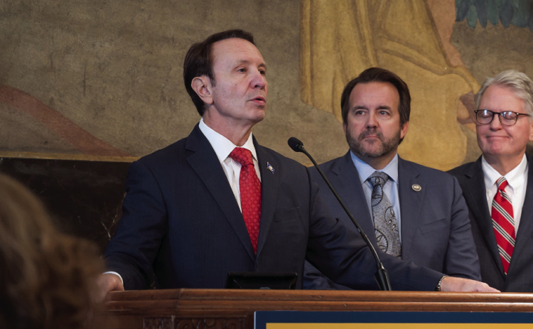 Gov. Jeff Landry is trying again to double state funding for private school tuition. Photo credit: Avery White/LSU Manship School News Service