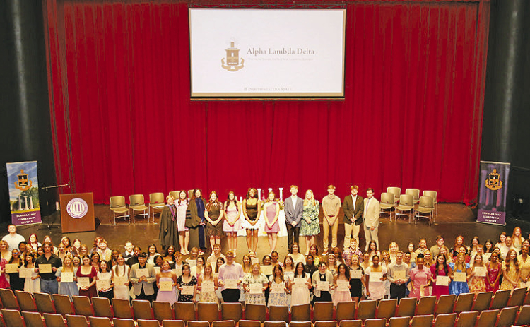 Northwestern State initiated 130 new members into Alpha Lambda Delta, the honor society for first-year students. Alpha Lambda Delta fosters lifelong academic success, scholarship opportunities and leadership training.