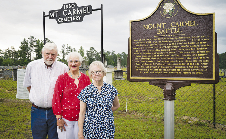 Mt. Carmel Cemetery Association Committee members, Doug Thaxton, Mary Lou McClung, and Brenda Leo.